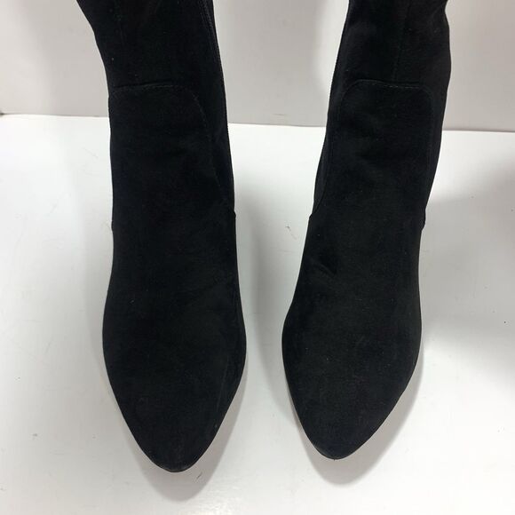 J.CREW BLACK SUEDED STACKED HEEL KNEE HIGH BOOTS BJ265 SIZE 7.5 Womens - Picture 7 of 16